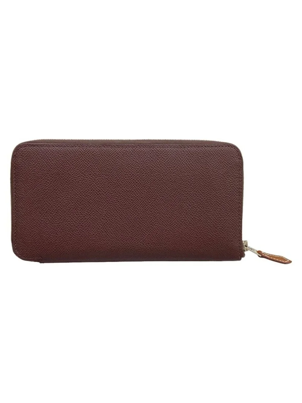 Hermes Wallet Azap Long Silk Dark Brown Zip Around